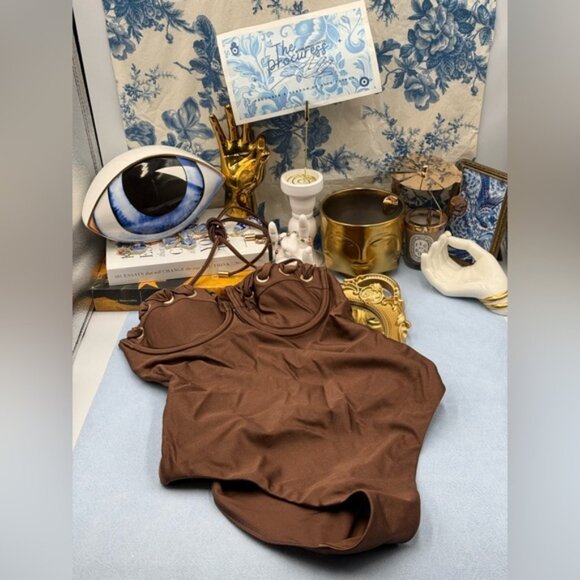 🆕 ZIMMERMANN 🧿 NWOT Devi Balconette Eyelet 1PC Bathing Suit, Sz 1 US 4 - 6 - Picture 2 of 16